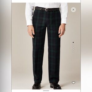 J. Crew Straight-fit Brushed Twill Trouser in Black Watch Tartan - brand new!